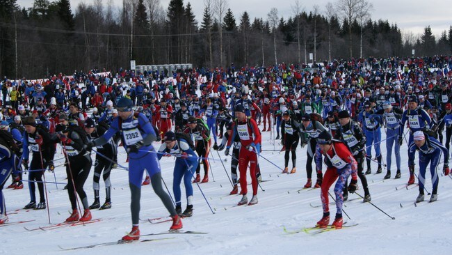 Mange birkebeinere (Foto: Simen Sveen/NRK)