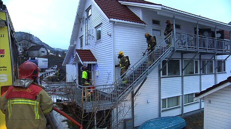 Brann i Førde (Foto: Ole Andre Rekkedal/NRK) Brann i Førde (Foto: Ole Andre Rekkedal/NRK)