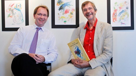 Litteraturhuset, Westergaard, Erik Guldager og Geirr Lystrup (Foto: Larsen, Håkon Mosvold/Scanpix) Litteraturhuset, Westergaard, Erik Guldager og Geirr Lystrup (Foto: Larsen, Håkon Mosvold/Scanpix)