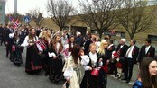Dansende elever fra Kristianslyst - Dansende elever fra Kristianslyst på 17. mai i Stavanger.