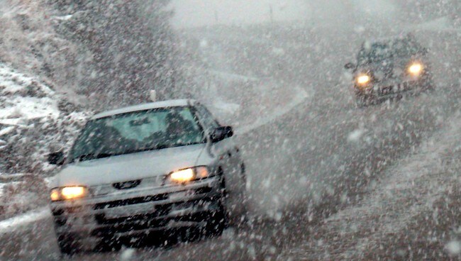 Uvær i trafikken (Foto: Rainer Prang/NRK)
