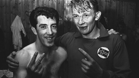 Her er Odd Iversen etter landskampen mot Portugal i 1967 (Foto: NTB/Scanpix)
