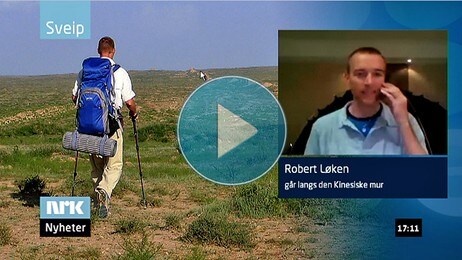 Robert Løken via webkamera i Kina (NRK)