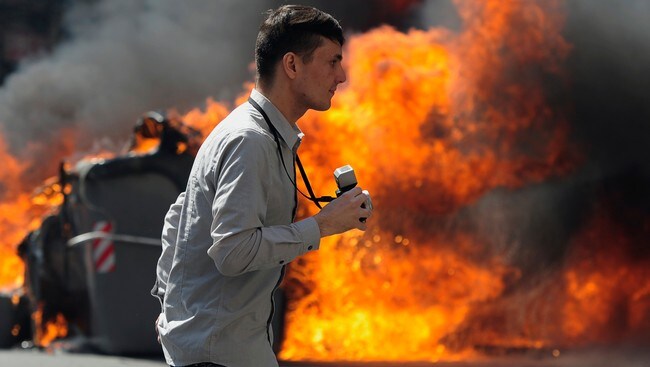 demonstrasjon Barcelona (Foto: MANU FERNANDEZ/Ap) demonstrasjon Barcelona (Foto: MANU FERNANDEZ/Ap)