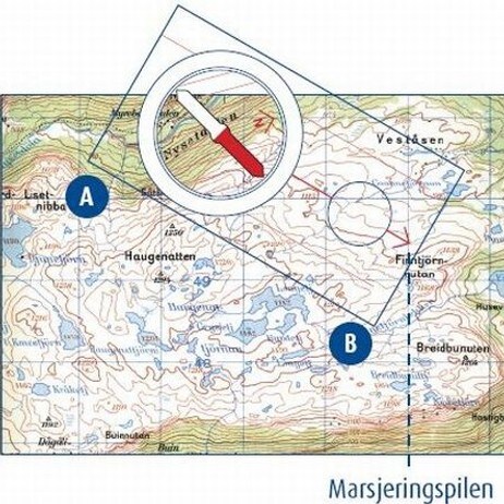 Bruk av kart og kompass (Foto: Den Norske Turistforening)