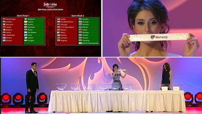 semifinaletrekning esc 2012 (Foto: Skjermdump ESCTV) semifinaletrekning esc 2012 (Foto: Skjermdump ESCTV)