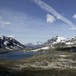 Hurrungane i bakgrunnen