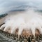 Årets største utslipp av vann fra sluse for flomforebygging på Three Gorges Dam i Yichang.