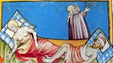 Svartedauden (Foto: Illustrasjon, Toggenburg-bibelen fra 1411) Svartedauden (Foto: Illustrasjon, Toggenburg-bibelen fra 1411)
