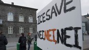 Demonstranter på Island ønsker ikke avtalen velkommen Demonstranter på Island ønsker ikke avtalen velkommen