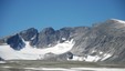Utsikt mot Snøhetta i juni