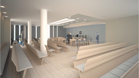 Illustrasjon terrorrettsalen (Foto: Terje Grønmo Arkitekter AS) Illustrasjon terrorrettsalen (Foto: Terje Grønmo Arkitekter AS)
