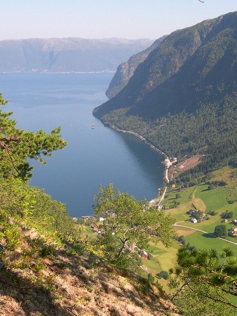 Bjordal på Høyanger sørside. (Foto: Kristin Myren)
