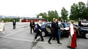 Kronprins Haakon og kronprinsesse Mette-Marit besøkte Huseby skole