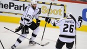 NHL/ Los Angeles Kings' Penner celebrates his game winning overtime goal