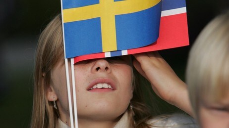 Pike med norsk og svensk flagg (Foto: Fredrik Sandberg/SCANPIX) Pike med norsk og svensk flagg (Foto: Fredrik Sandberg/SCANPIX)
