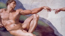 Adams skapelse (utsnitt fra Michelangelos takmalerier i Det sixtinske kapell). (Foto: Vatikanmuseet)