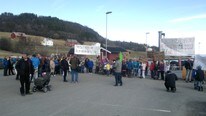 Fergeprotest Grytøy (Foto: Jan Riise Pedersen/NRK) Fergeprotest Grytøy (Foto: Jan Riise Pedersen/NRK)