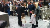 Ordfører Goksøyr hilser på kronprins Haakon