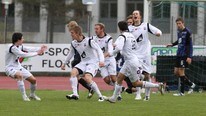 Førde jublar etter 1-0 målet mot Florø (Foto: Truls Kleiven)
