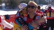 Sveriges norske trener i ekstase - Norske Arild Monsen fulgte spent med på innspurten av femmila i Val di Fiemme. Her får man se reaksjonene de siste minuttene av Johan Olssons fantastiske renn.