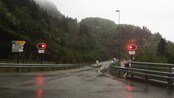 E36 stengt etter ras ved Brekktunellen (Foto: Tor Aage Hansen /NRK)