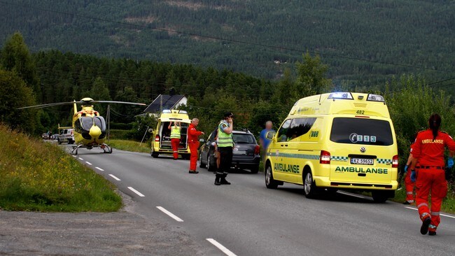 Sykkelulykke Ringerike (Foto: Ole Edvin Tangen) Sykkelulykke Ringerike (Foto: Ole Edvin Tangen)