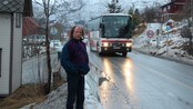 Buss på E8 i Ramfjorden
