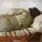 «En sovende mann (Rasmus Gaihede)» (1882). Olje på lerret, 23 x 39 cm. Usignert. Nasjonalmuseet.