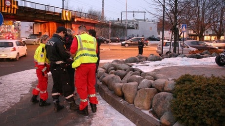 Gutt påkjørt i Sandnes (Foto: Ronny Hjertås) Gutt påkjørt i Sandnes (Foto: Ronny Hjertås)