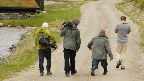Filmteam i Rondane (Foto: Jan Arne Dammen/Ridderrennet) Filmteam i Rondane (Foto: Jan Arne Dammen/Ridderrennet)