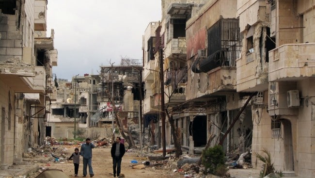 Homs i Syria (Foto: Anonymous/Ap) Homs i Syria (Foto: Anonymous/Ap)