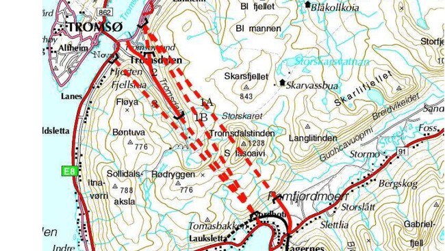 Tindtunnelen (Kart: Polarporten AS)