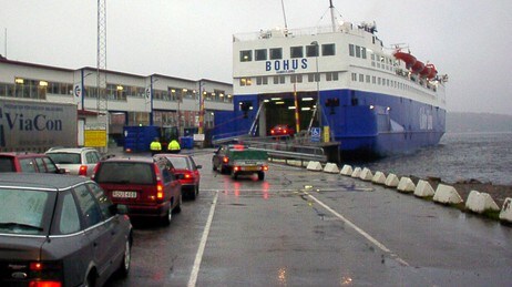 Color Line 'Bohus' ved kai i Strömstad (Foto: Rainer Prang/NRK) Color Line 'Bohus' ved kai i Strömstad (Foto: Rainer Prang/NRK)
