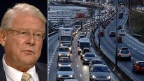Carl I. Hagen og E18 (Foto: Nrk)