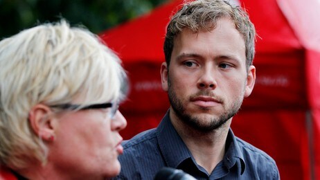 Audun Lysbakken og Kristin Halvorsen (SV) (Foto: Larsen, Håkon Mosvold/SCANPIX)