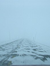 Dårlig vær på fjellovergangene. (Foto: Atle Romøren) Dårlig vær på fjellovergangene. (Foto: Atle Romøren)