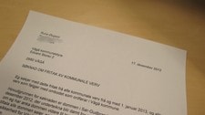 Øygards avskjedbrev (Foto: Martin Andersson/NRK)