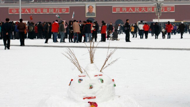 Snø i Beijing (Foto: CHRISTINA HU/REUTERS)
