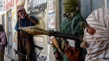 Opprørere fra den militante gruppen Al-Shabaab i Somalia. (Foto: Farah Abdi Warsameh/Scanpix/AP)