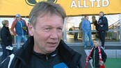 Reaksjoner etter Moss-FFK - Mossetrener Michael Frank og Fredrikstads Vidar Martinsen sine reaksjoner på FFKs 2-0 seier over Moss i cupens andre runde.