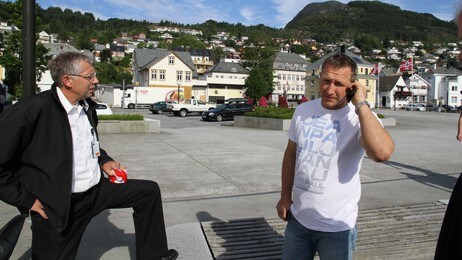 Jostein Mykland (t.v.) og bjørn Årdal (Foto: Bjarne Eldevik)