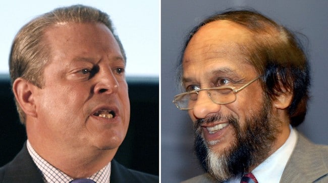 Al Gore og Rajendra Pachauri (Foto: TORSTEN BLACKWOOD/AFP) Al Gore og Rajendra Pachauri (Foto: TORSTEN BLACKWOOD/AFP)