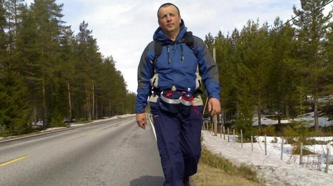 Frank Bakken går 7, 5 mil til jobben (Foto: Ida Nysæter Rasch)