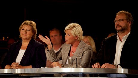 Erna Solberg (H), Siv Jensen (Frp) og Lars Sponheim (V) (Foto: Schrøder, Tor Erik/SCANPIX) Erna Solberg (H), Siv Jensen (Frp) og Lars Sponheim (V) (Foto: Schrøder, Tor Erik/SCANPIX)