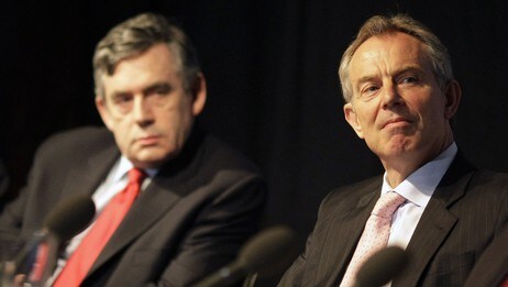 Gordon Brown og Tony Blair (Foto: SHAUN CURRY/AFP)