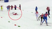 Ingvild Flugstad Østberg falt under lagsprinten - Ingvild Flugstad Østberg gikk i bakken under lagsprinten under VM i Val di Fiemme i 2013.