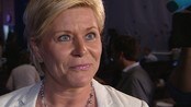 Siv Jensen ville skape optimisme med talen sin - Det viktigste var å skape optimisme og begeistring ,sa Frps partileder Siv Jensen like etter hun var ferdig med talen til Frps landsmøte 2013.