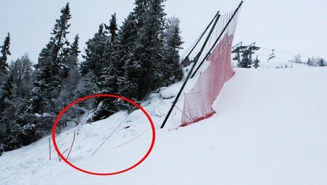 Wire i Kvitfjell (Foto: Aslak Ballari /NRK) Wire i Kvitfjell (Foto: Aslak Ballari /NRK)