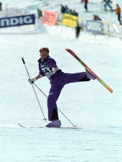 Rune Kristiansen viser sine kunster i skiballett i 1992 (Foto: Calle Törnström / NTB /Scanpix)